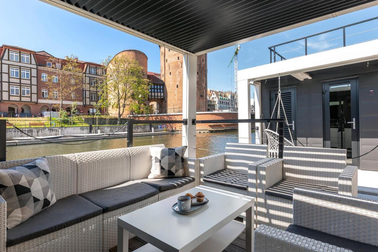 Domy Na Wodzie - La Mare Motlava Houseboats With Sauna By Downtown Apartments Gdańsk Exterior foto