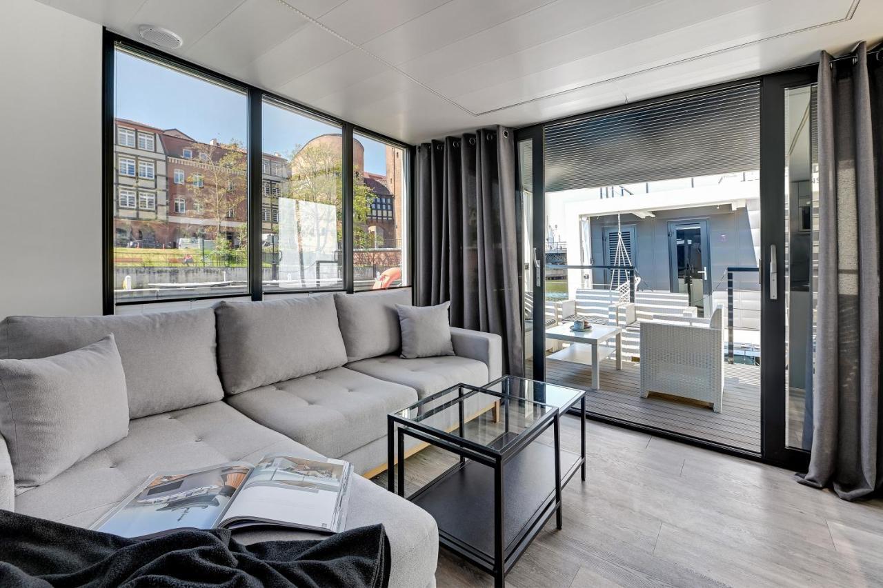 Domy Na Wodzie - La Mare Motlava Houseboats With Sauna By Downtown Apartments Gdańsk Exterior foto