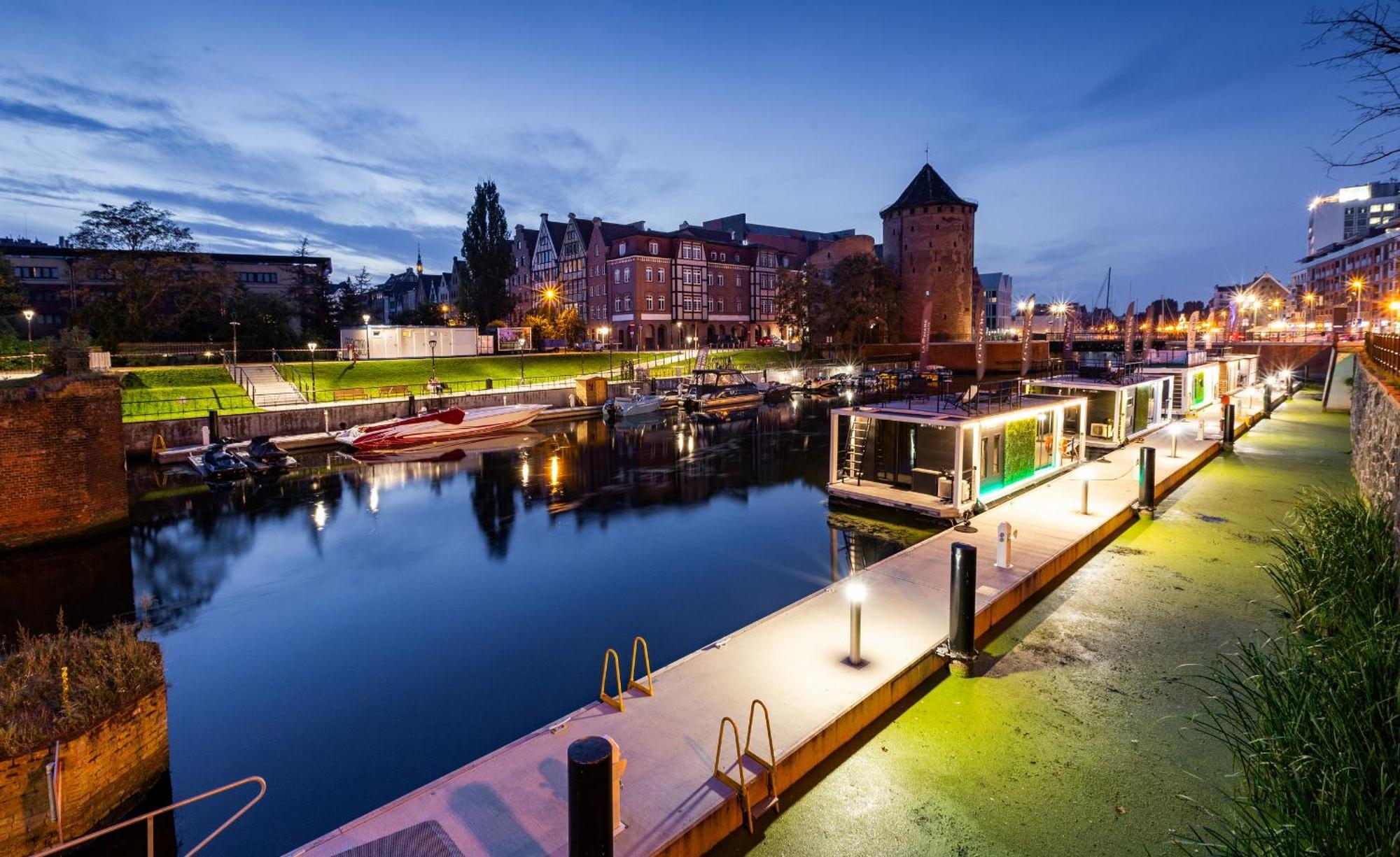 Domy Na Wodzie - La Mare Motlava Houseboats With Sauna By Downtown Apartments Gdańsk Exterior foto