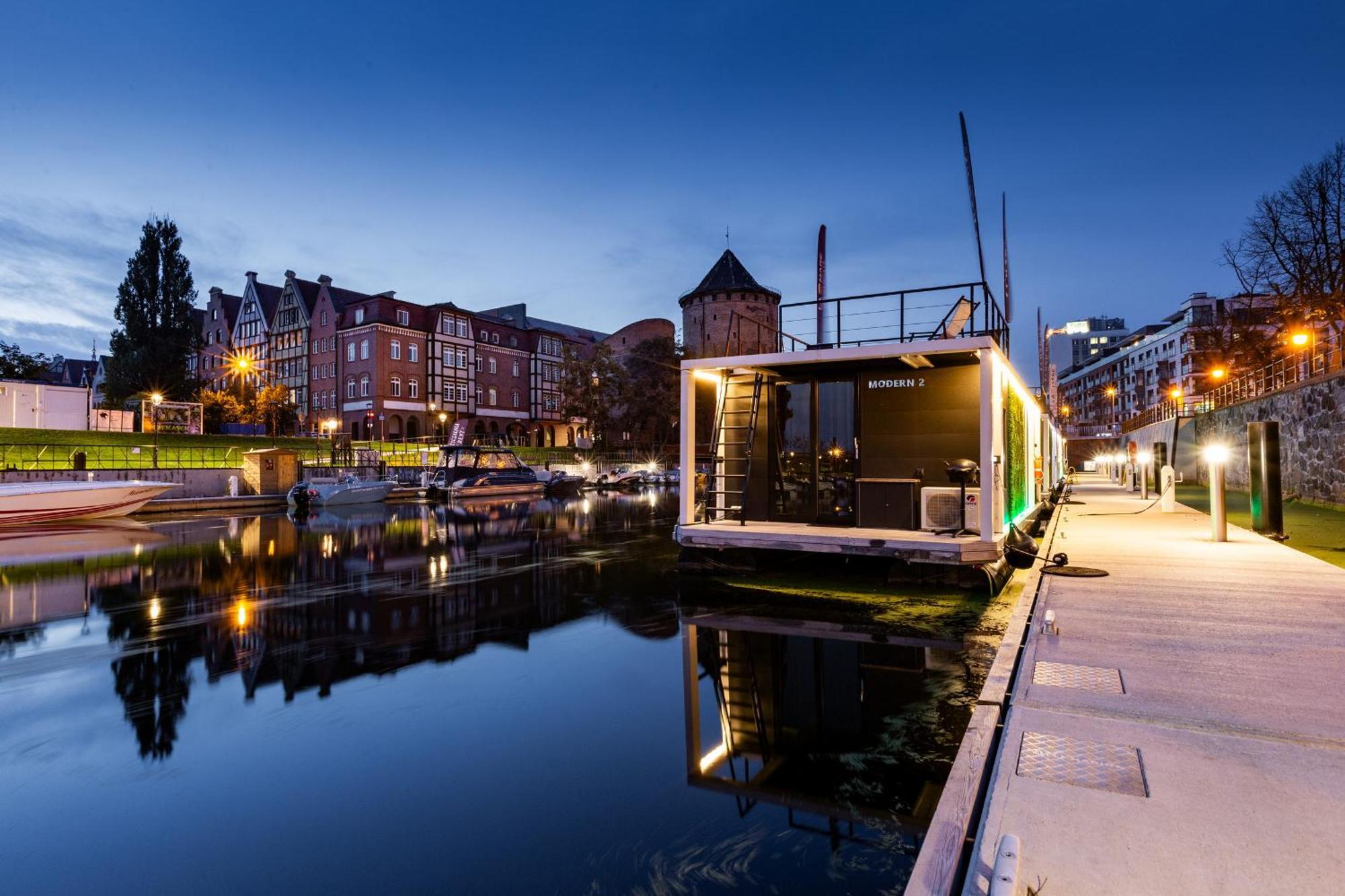 Domy Na Wodzie - La Mare Motlava Houseboats With Sauna By Downtown Apartments Gdańsk Exterior foto